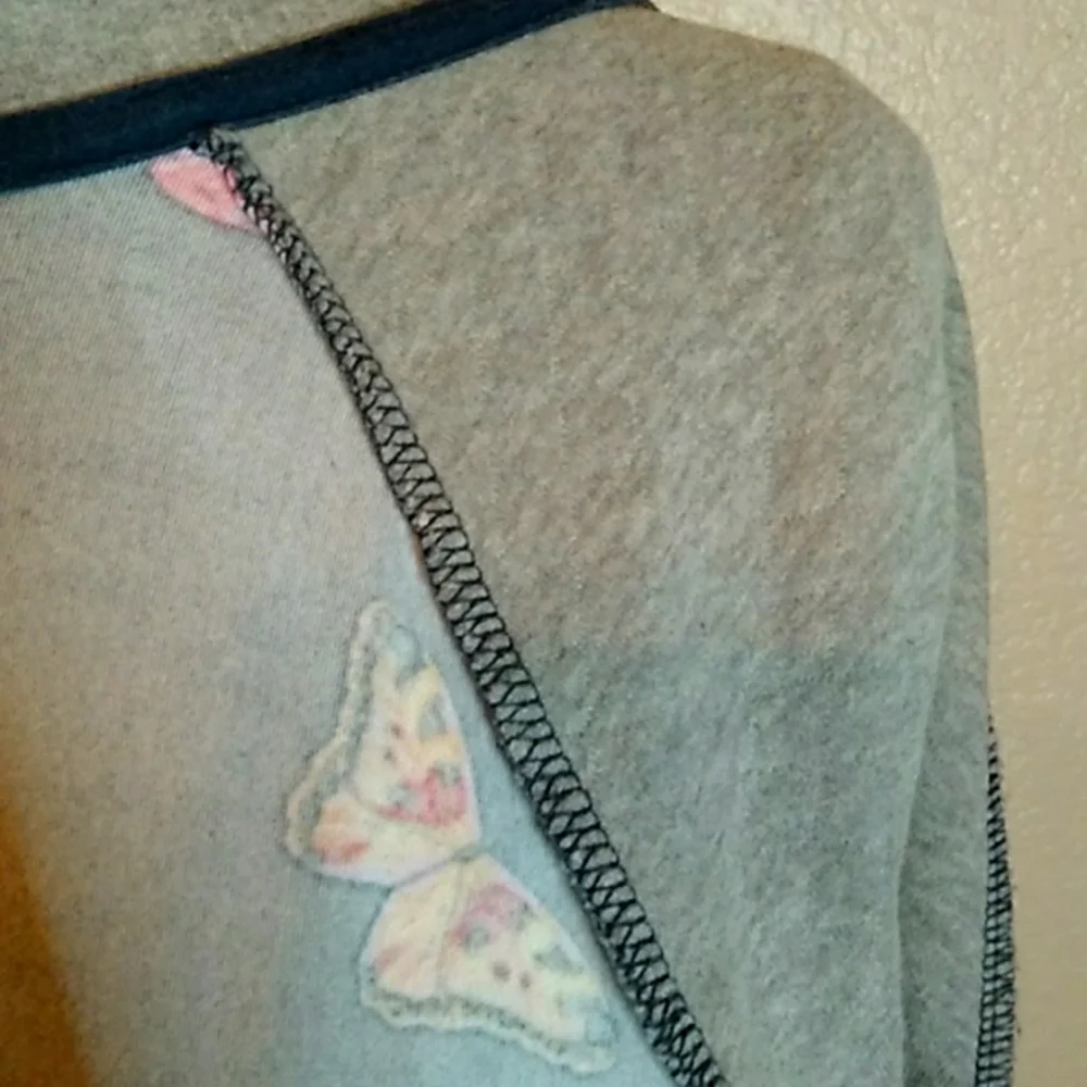 Wonder Nation Girls XL Butterfly Zipper Sweater - Picture 12 of 13